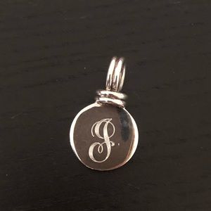 Sterling silver J charm